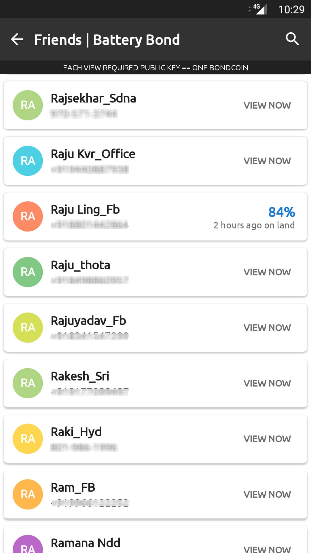 Battery Bond App - Battery Card
